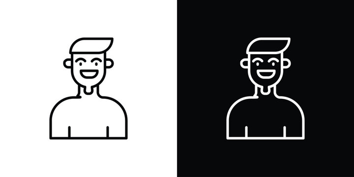 Ventriloquist icon in black. flat graphic vector icon