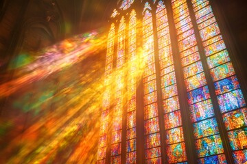 Stained glass church window