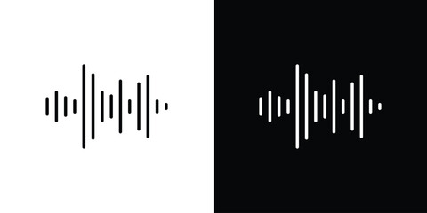 Obraz premium Voice icon in black. flat graphic vector icon