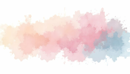 Abstract Watercolor Texture with Pastel Colors on White Background