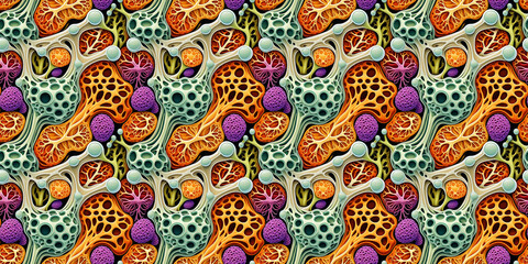Seamless pattern with abstract organic shapes for backgrounds, textures, fabric prints and modern high resolution designs