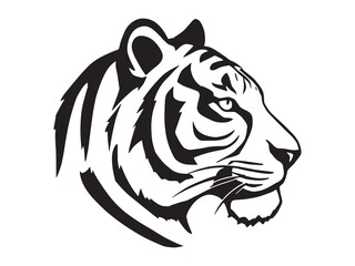 Tiger Walking Line Drawing Art