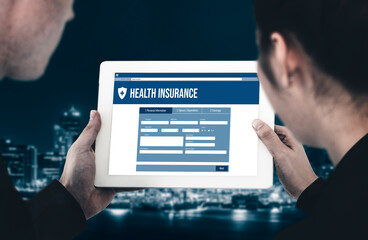 Health insurance web site modish registration system for easy form filling