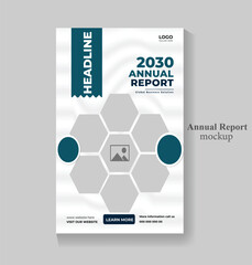 Annual Report Corporate Book Cover Design Template in A4. Brochure, Magazine, Poster, Business Presentation, Portfolio, Flyer, Banner, Website