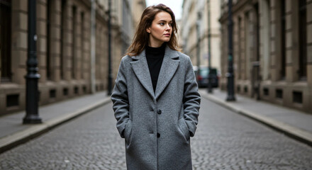 Obraz premium woman walking on a street