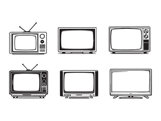 Television Minimal Icon Line Art