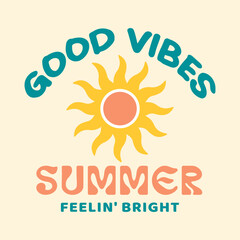 Tropical summer vintage retro vector graphics. summer t-shirt design