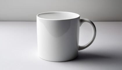 Obraz premium white mug mockup on white background photorealistic