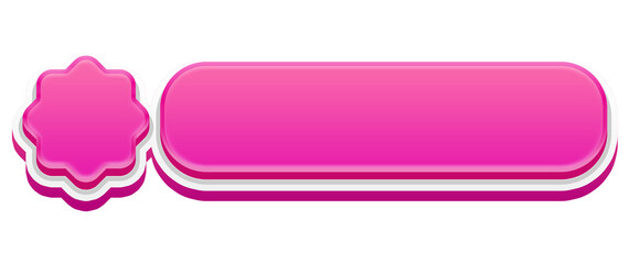 Pink Star Shape Lower Third Banner with Bold Text Area for Social Media and Video Editing Overlay

