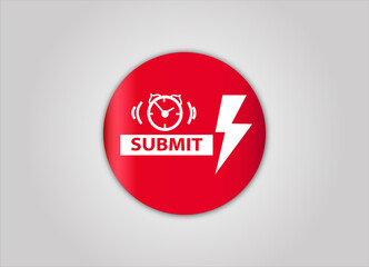 red flat sale banner for Submit banner and poster creative design