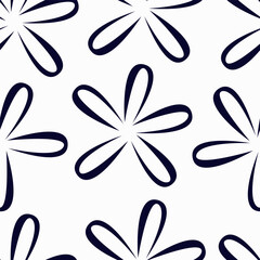 Cute feminine seamless watercolor pattern with little tiny wildflowers, hand drawn