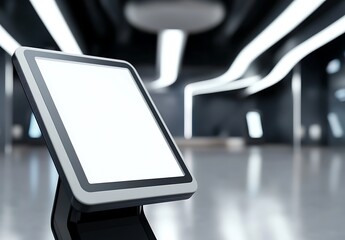 Modern Kiosk Mockup Digital Signage Display