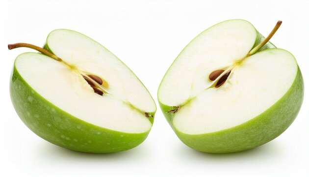 half green apple cutout full depth of field