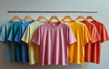 Colorful T-Shirt Mockup Apparel Design Template