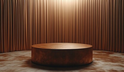 Elegant Wooden Product Mockup Studio Display