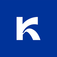 K letter logo design, H logo vector dynamic