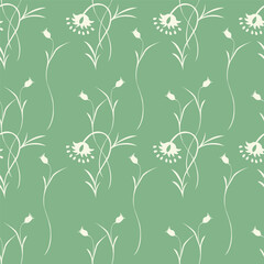 Cute feminine seamless watercolor pattern with little tiny wildflowers, hand drawn