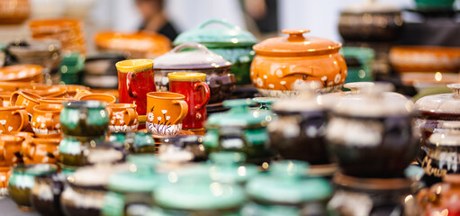 Ceramic mugs sold during Nations Fair, where masters from the national communities of Lithuania...