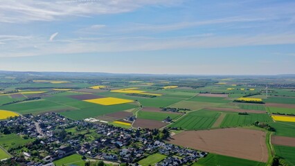 aerial view of rural landscape