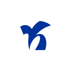 Simple letter H logo, letter K vector icon classic