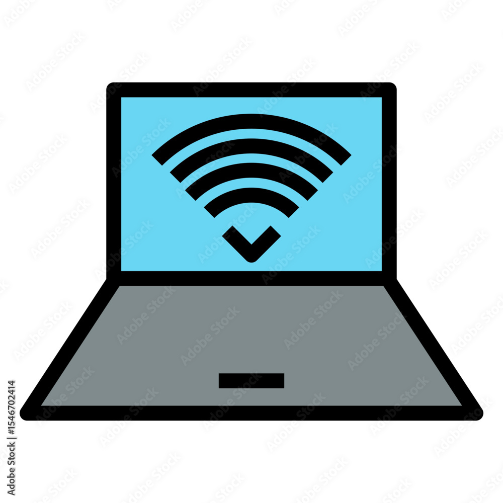 Poster wireless vector icon