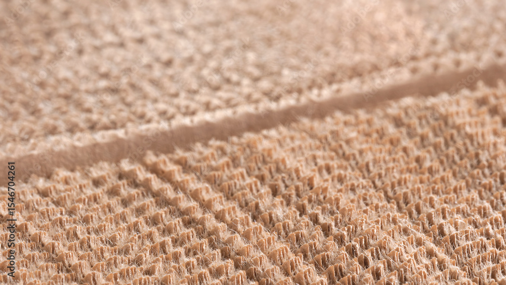 Poster A long brown strip of thin sheets of kraft paper with a line pattern. texture is rough and the lines are close together, creating a sense of depth and volume. scene is one of warmth