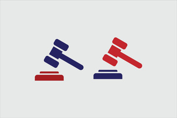 Gavel icon set. judge gavel icon vector. law icon vector. auction hammer