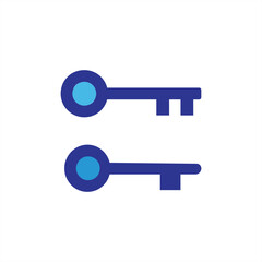 Key icon vector isolated on white background. Key vector icon. Key symbol. security