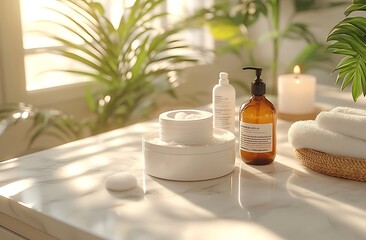 Spa Day Mockup Serene Beauty Product Display