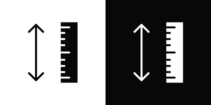 Adjustable height icon of a flat style vector