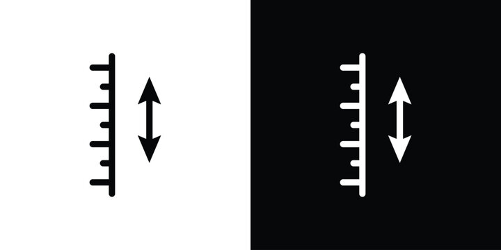 Adjustable height icon of a flat style vector