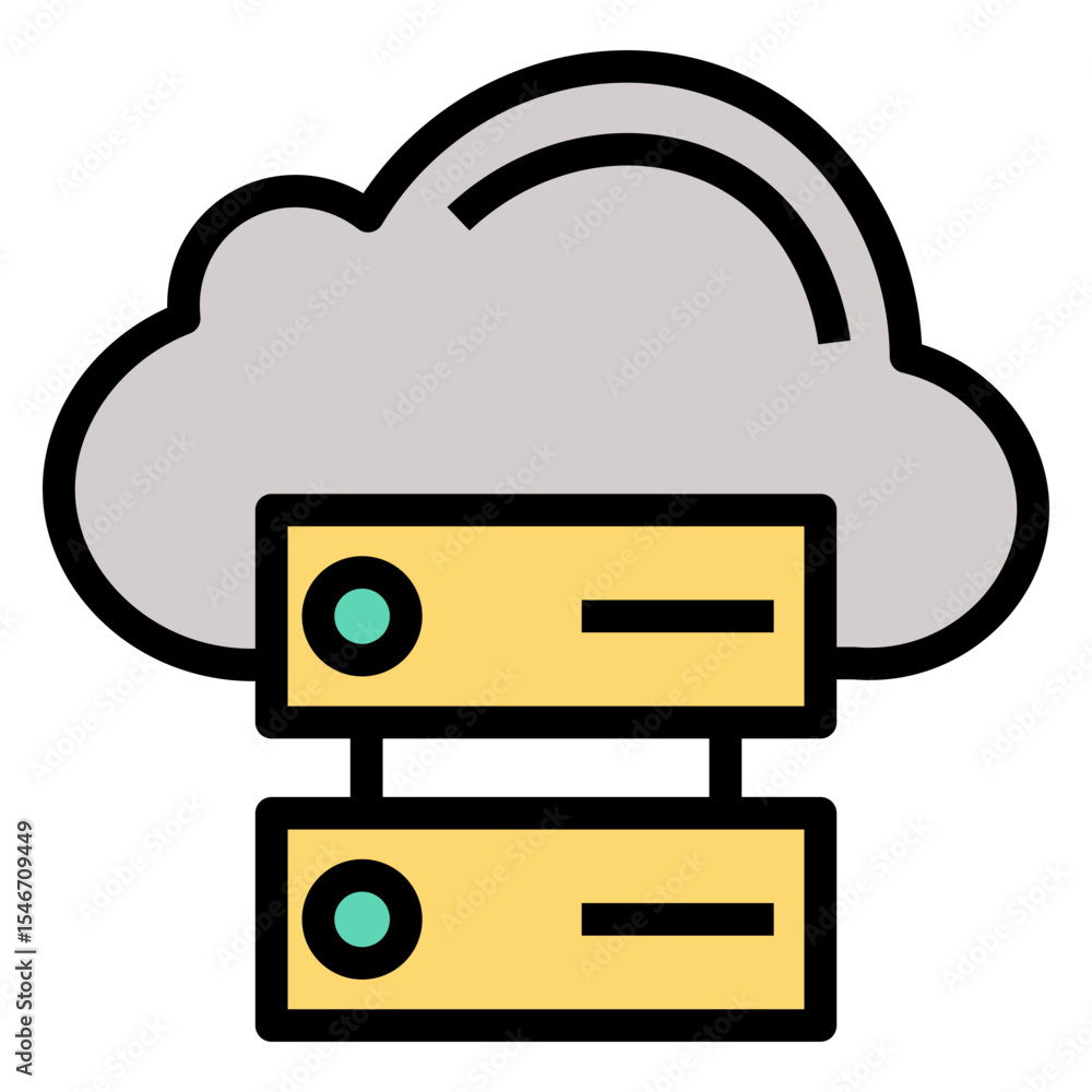 Poster cloudbased vector icon