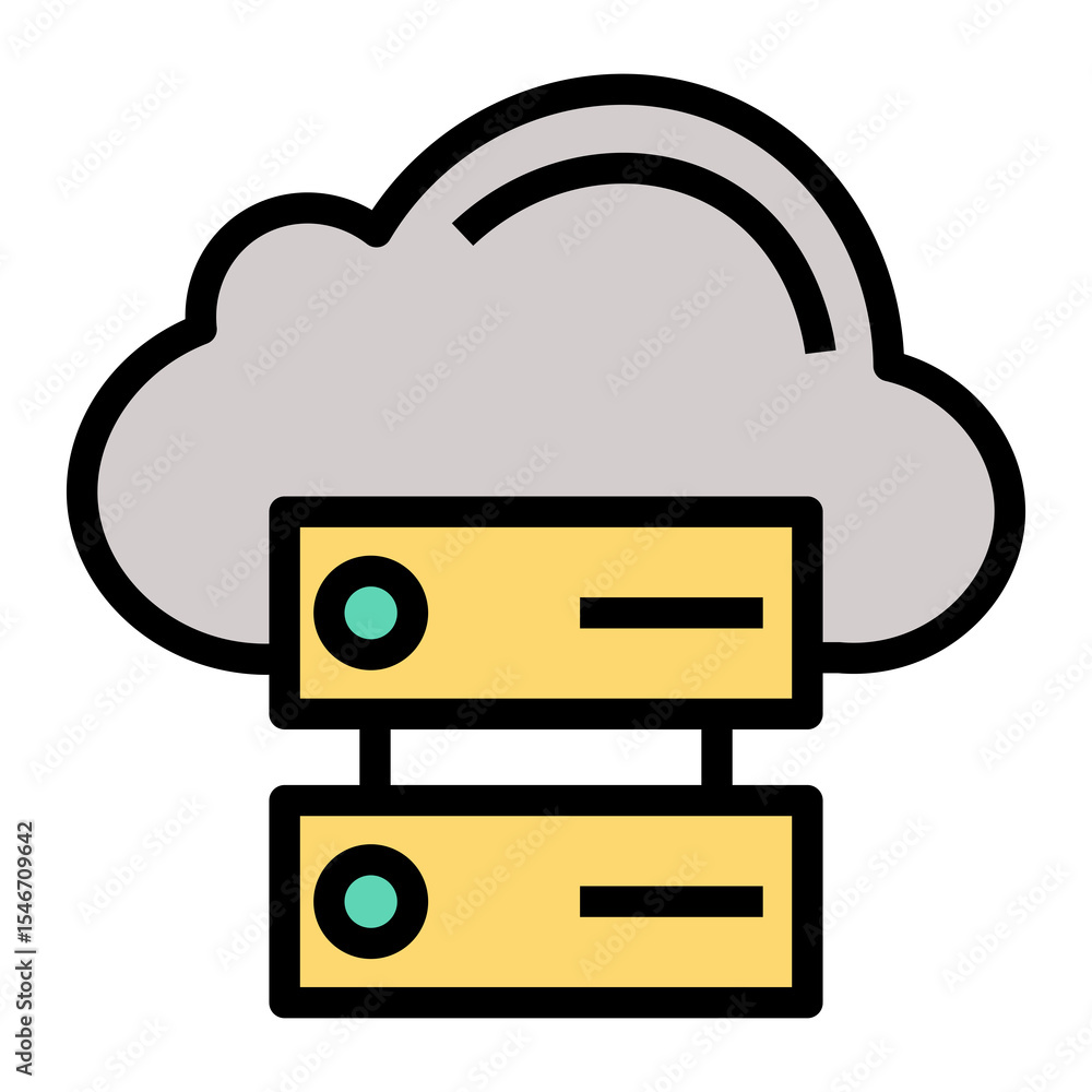 Poster cloudbased vector icon