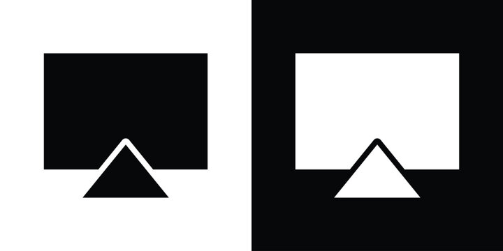 Airplay icon of a flat style vector
