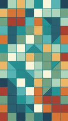 Abstract colorful geometric tile pattern suitable for various modern design projects