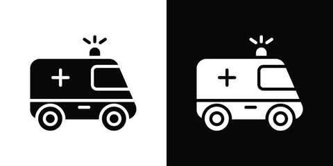 Ambulance icon of a flat style vector © Vince
