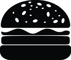 Silhouette Burger with Cheese slice