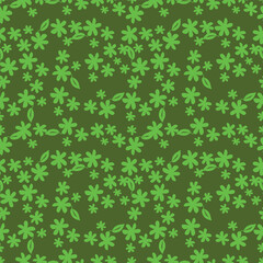 Artistic simple branches flowers peonies, dahlia and buds with leaves seamless pattern. Vector hand drawn. Retro, vintage, pastel print. Template for design, fabric, fashion, wallpaper, textile
