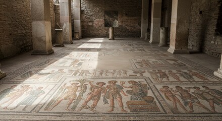 Ancient Roman Mosaic Floor: A Glimpse into History