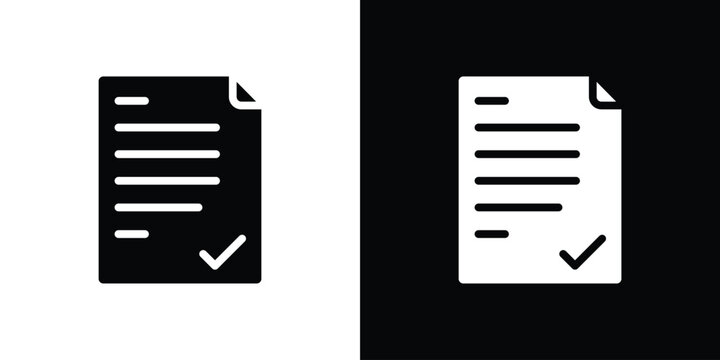 Approved document icon of a flat style vector