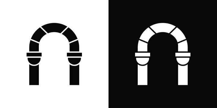Archway icon of a flat style vector