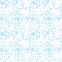 Artistic simple branches flowers peonies, dahlia and buds with leaves seamless pattern. Vector hand drawn. Retro, vintage, pastel print. Template for design, fabric, fashion, wallpaper, textile
