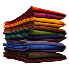 Colorful fabric stacks create vibrant display, showcasing various textures and hues that inspire creativity and design