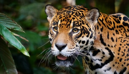 Obraz premium wild majesty jaguar in the amazon rainforest