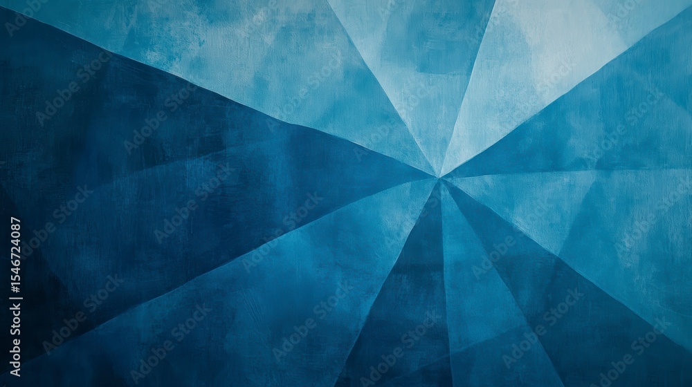 Poster Abstract blue geometric background with textured polygonal shapes and subtle shading.