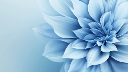 Obraz premium Abstract pastel blue flower blossom, close-up view.