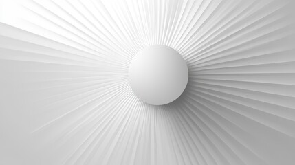 Abstract white sphere in radial lines.