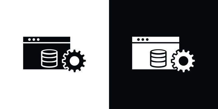 Backend icon of a flat style vector