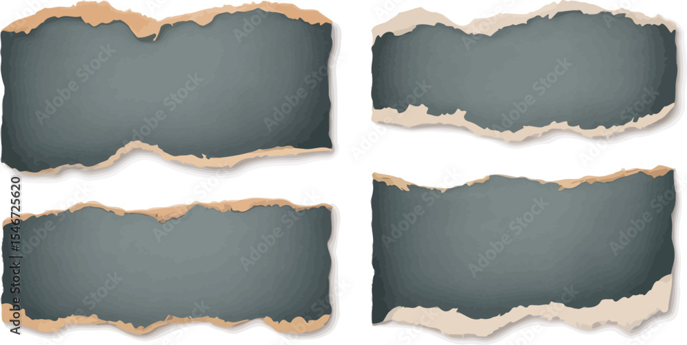 Poster torn paper edges background vector illustration design for graphic and web design projects editable 