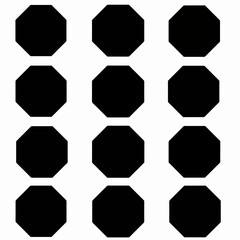 Black octagon shapes arranged in grid pattern